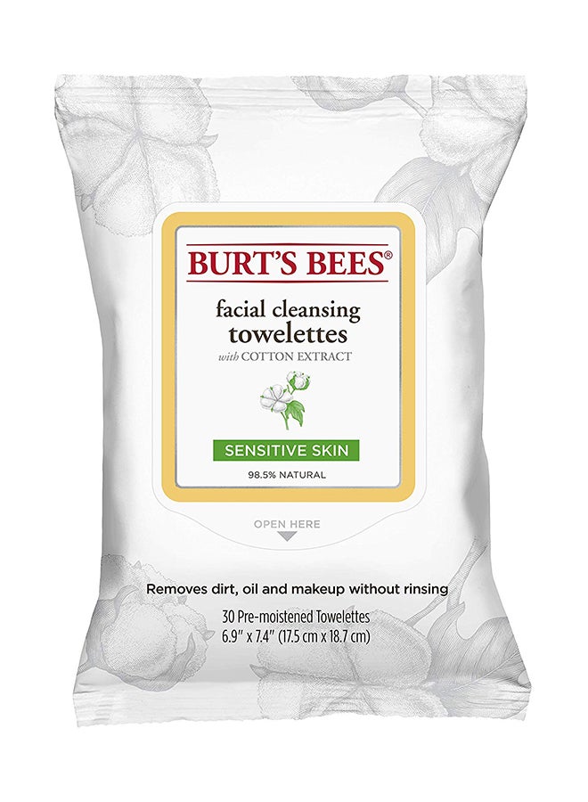 30-Piece Sensitive Face Cleansing Towelettes