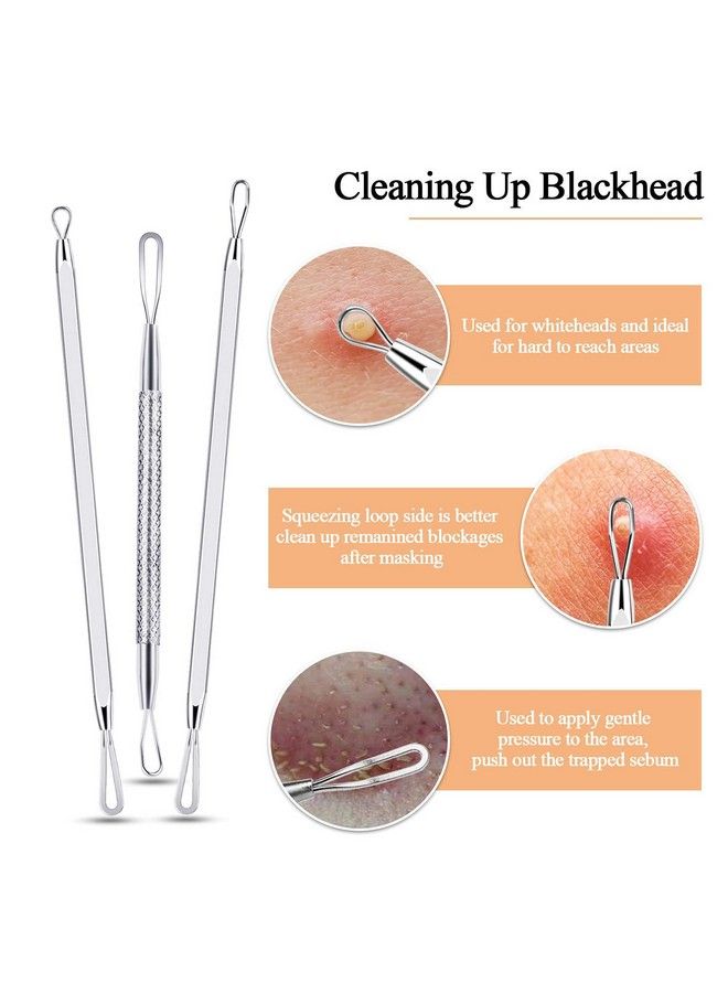 Pimple Popper Tool Kit 10 Pcs Blackhead Remover Zit Popper Tools For Blemish Pimple Comedone Extractor Acne Tool For Nose Face With A Leather Bag