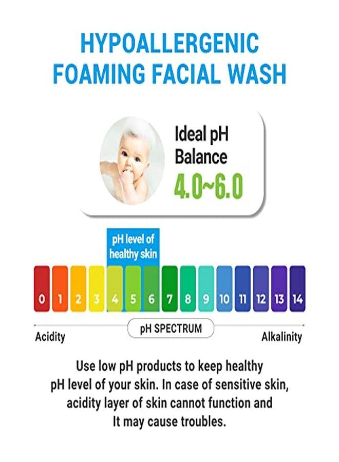 Facial Foam Wash, Gentle Baby Wash, TearFree, Sulfate,ParabenFree, Ph Balanced, Hypoallergenic For Sensitive Skin, Ewg Green Grade, Foaming Facial Cleanser, 5.07 Fl Oz, 150Ml