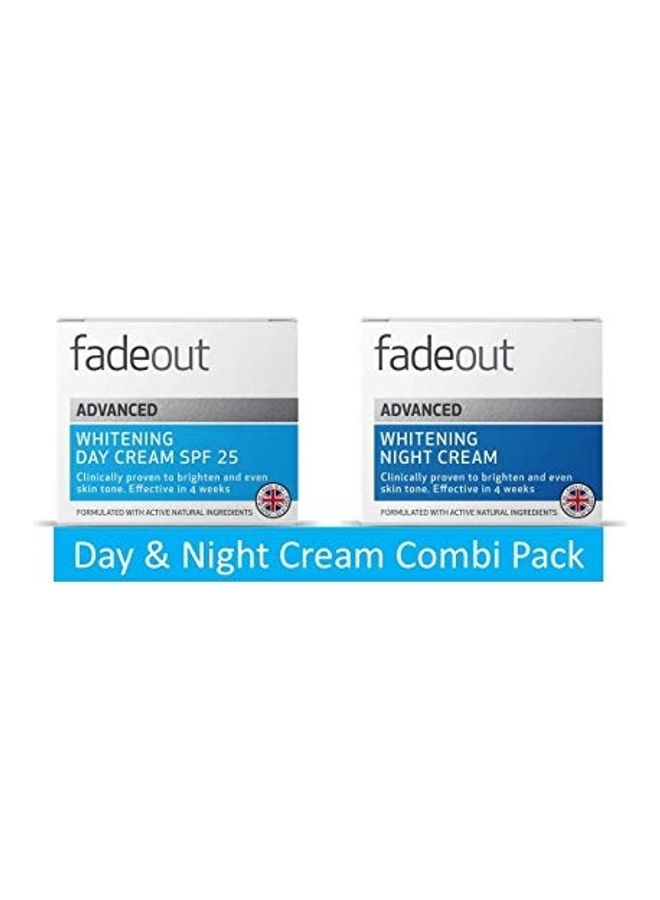 Advanced Whitening Duo of Day Cream Pack of 2 White/Blue 50ml+50ml