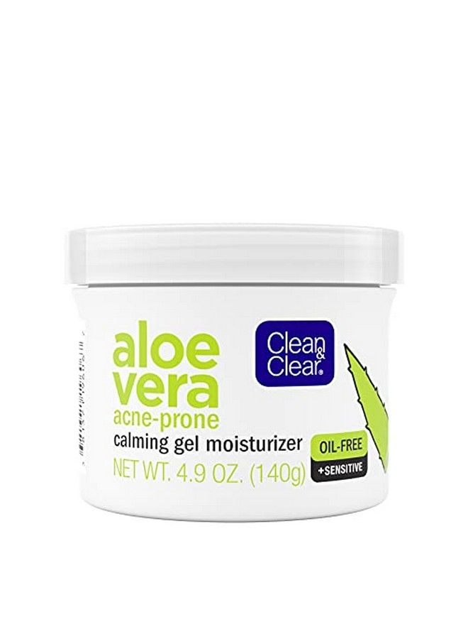 Aloe Vera Calming Gel Acne Facial Moisturizer For Acneprone & Sensitive Skin Oilfree Daily Moisturizing Gel 4.9 Oz