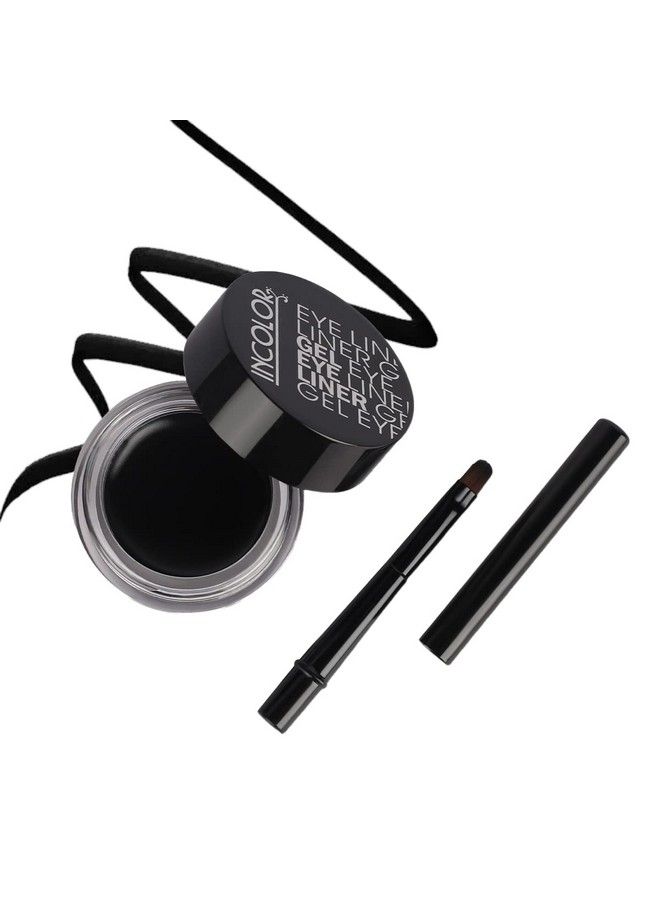 Scandaleyes Long Lasting Waterproof Gel Eye Liner With Smudger For Women ; Llong Wearing Parabenfree ; High Intensity Pigments ; Last For All Day Long Work Great With Eyebrow (Black) 5Gm