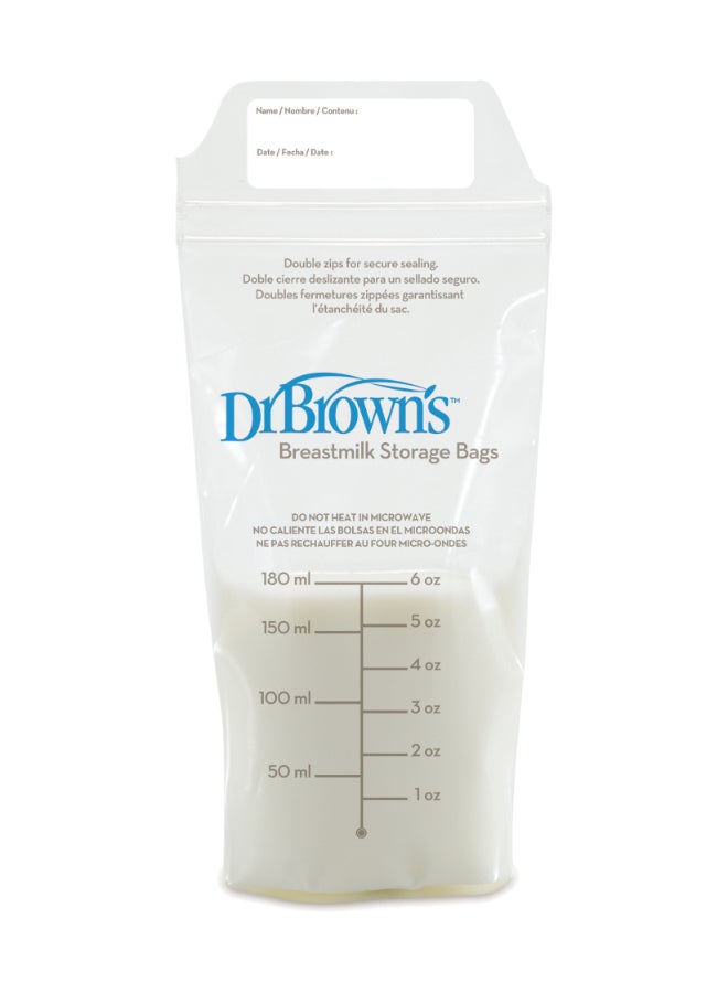 Breastmilk Storage Bag, 6 Oz/180 Ml, Pack Of  25