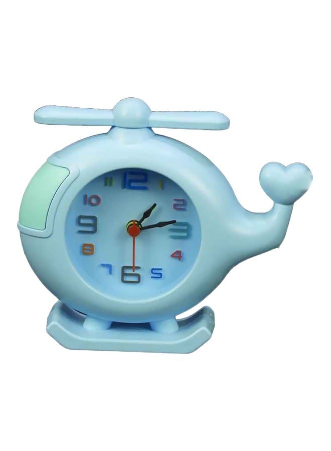 Decorative Analog Clock Blue 10x7centimeter