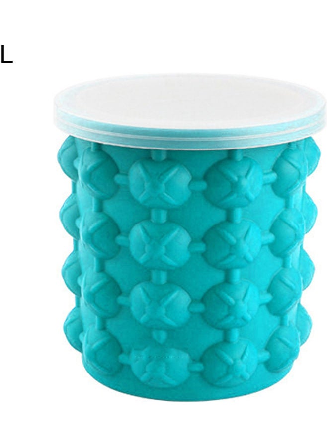 Eco-Friendly Non-Stick Silicone Portable Ice Bucket Mould Blue