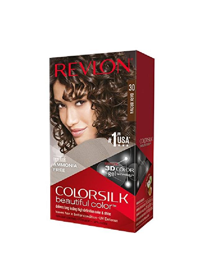 Color Silk Beautiful Hair Color Dark Brown 30