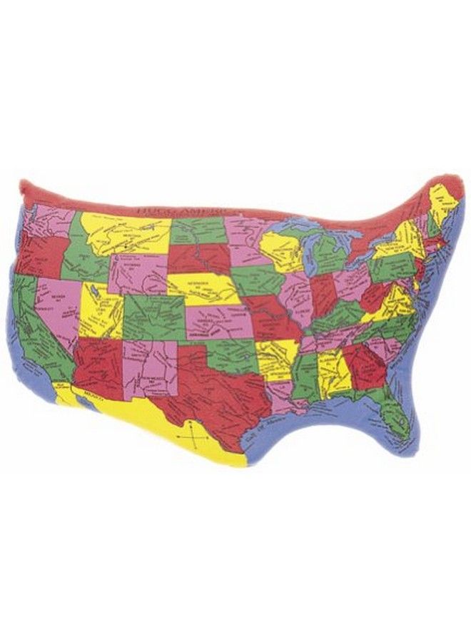 Hugg America Politcal Usa Map The Original Soft & Huggable America. 200 Places Labeled For All Ages Too. Kids Teens Adults Teachers And Parents Educational Toy…
