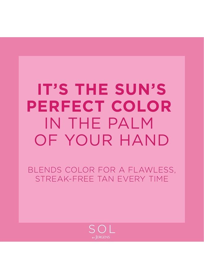 SOL by Jergens Self Tanner Applicator Mitt, Flawless, Streak-free Tanning Blender Glove, Sunless Tanning, Reusable Tanning Mitt Protects Hands, All Skin Tone