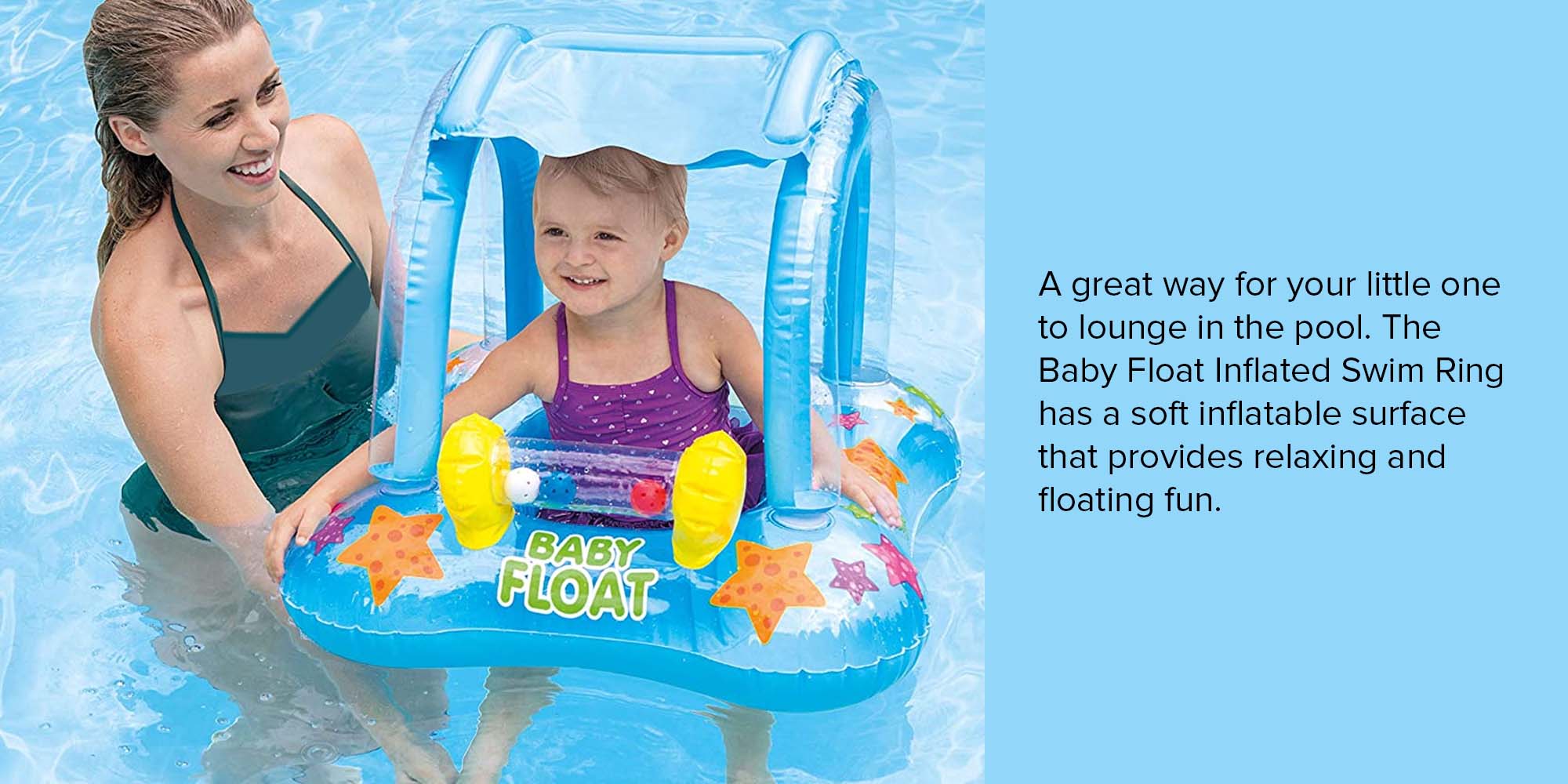 Kiddie Float Inflated Swim Ring 32 x 26inch