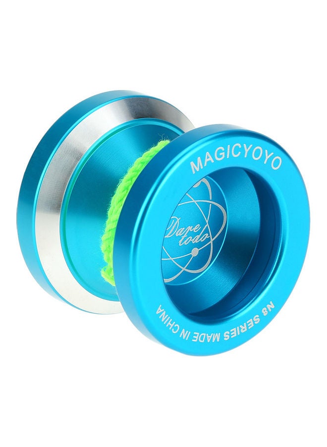 Professional Magic Yoyo N8 Aluminum Alloy Metal Yoyo 8 Ball KK Bearing with Spinning String for Kids Blue 9 x 6.2cm