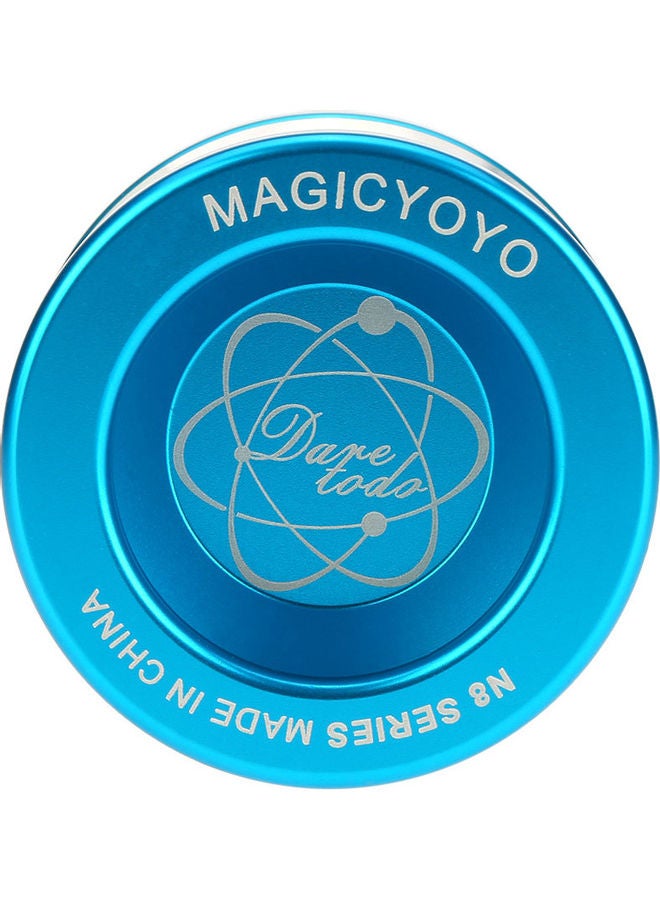 Professional Magic Yoyo N8 Aluminum Alloy Metal Yoyo 8 Ball KK Bearing with Spinning String for Kids Blue 9 x 6.2cm