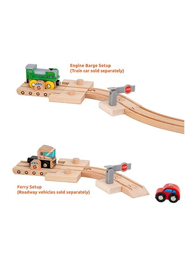 68-Piece Wooden Train Track Set