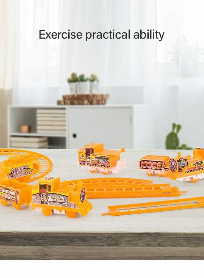 Electric Train Set,Track Steam Train Model,Rail Train Set DIY Product