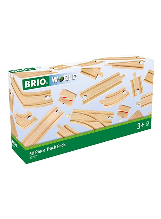 BRIO 33772 Special Track Pack | 50 Pieces of Wooden Tracks and Train Accessories for Kids Age 3 and Up