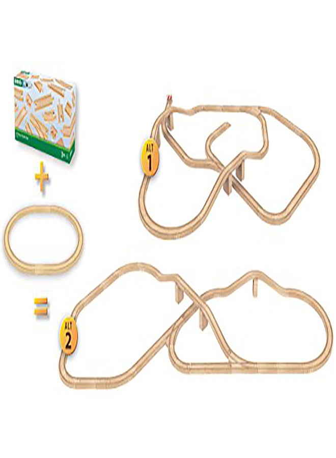 BRIO 33772 Special Track Pack | 50 Pieces of Wooden Tracks and Train Accessories for Kids Age 3 and Up