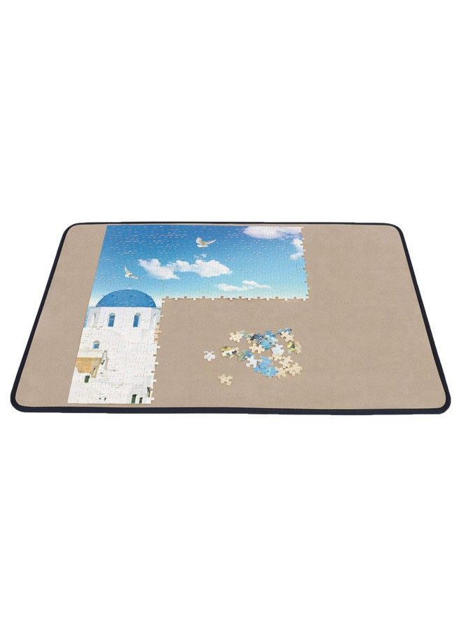 Becko Jigsaw Puzzle Board Portable Puzzle Mat For Puzzle Storage Puzzle Saver Non Slip Surface Up To 1000 Pieces (Khaki)