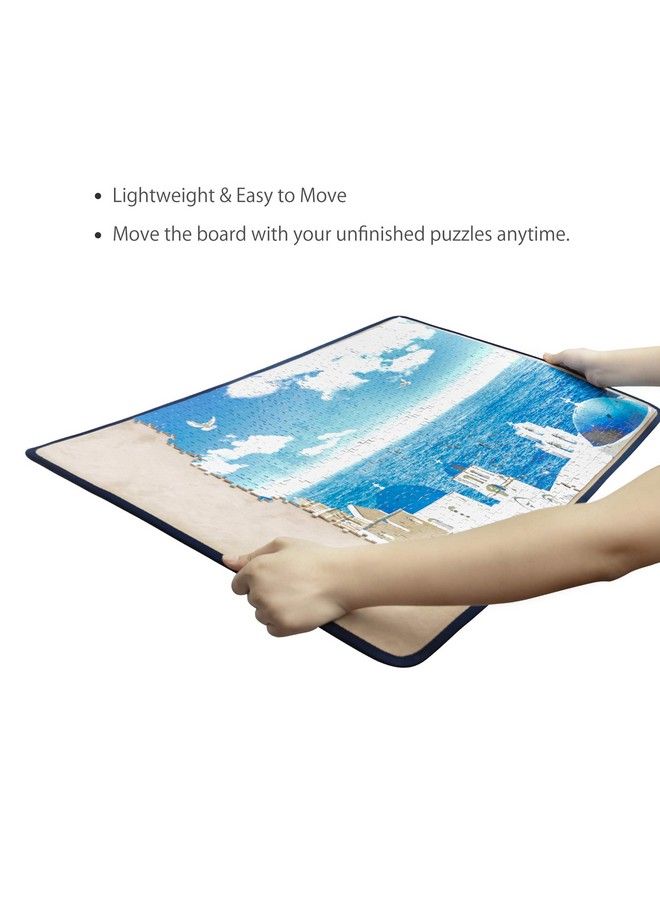 Becko Jigsaw Puzzle Board Portable Puzzle Mat For Puzzle Storage Puzzle Saver Non Slip Surface Up To 1000 Pieces (Khaki)
