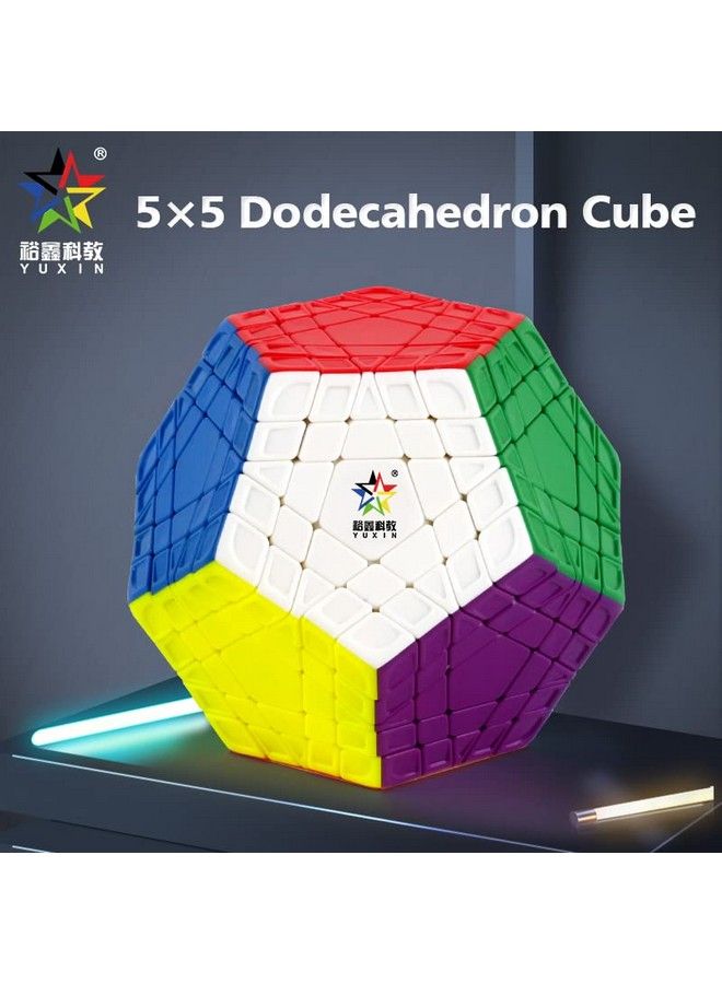 Yuxin Gigaminx Stickerless 12 Sided Cube Megaminx 5X5 Layer Speed Cube Gigaminx 5X5 Puzzle Cube