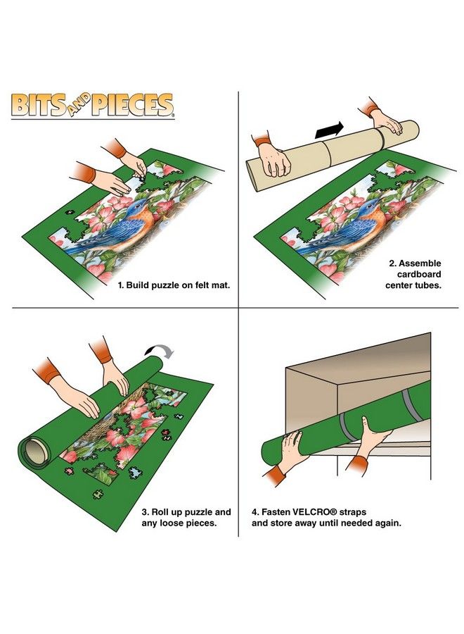 Portable Jigsaw Roll Up Matstore Puzzles On Unique Puzzle Roll Felt Mat System Fits Puzzles Up To 3000 Pieces