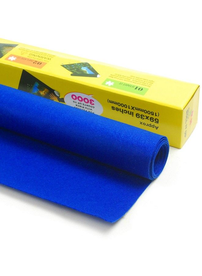 Giant Puzzle Roll Mat Puzzle Storage Puzzle Saver, Long Box Package, No Folded Creases, Store Jigsaw Puzzles Up To 3,000 Pieces Blue