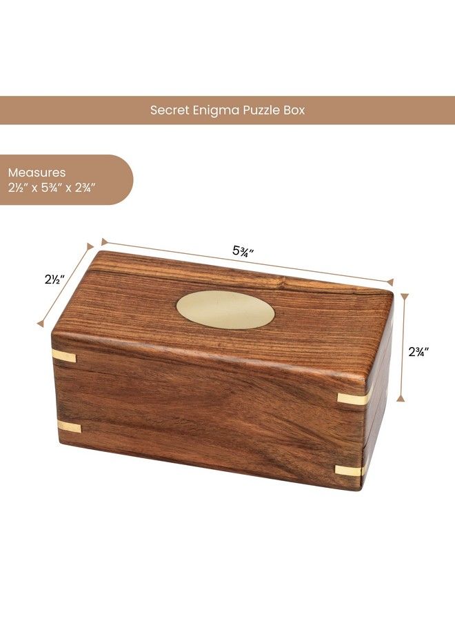 Secret Enigma Puzzle Box Camouflage Your Cash Money Holder Brain Teaser Wooden Secret Compartment Brain Game