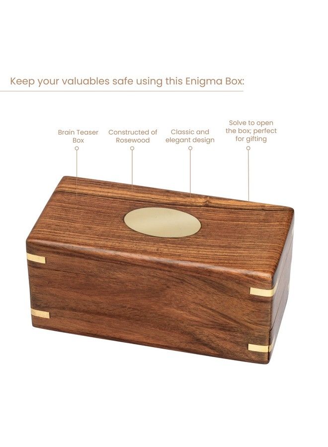 Secret Enigma Puzzle Box Camouflage Your Cash Money Holder Brain Teaser Wooden Secret Compartment Brain Game