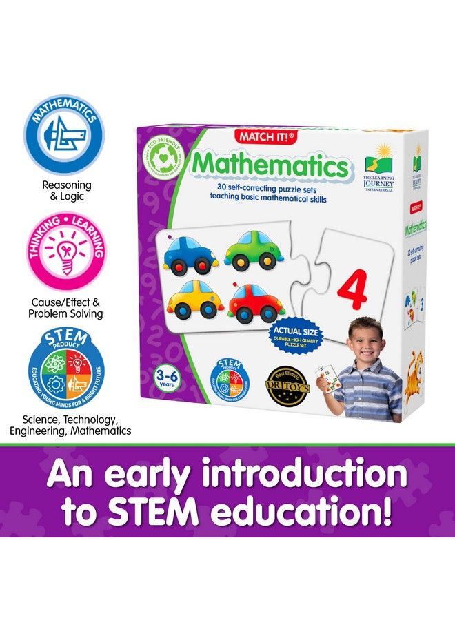 Match It! Mathematics Stem Addition And Subtraction Game Helps To Teach Early Math Facts With 30 Matching Pairs Preschool Games & Gifts For Boys & Girls Ages 3 And Up Multi