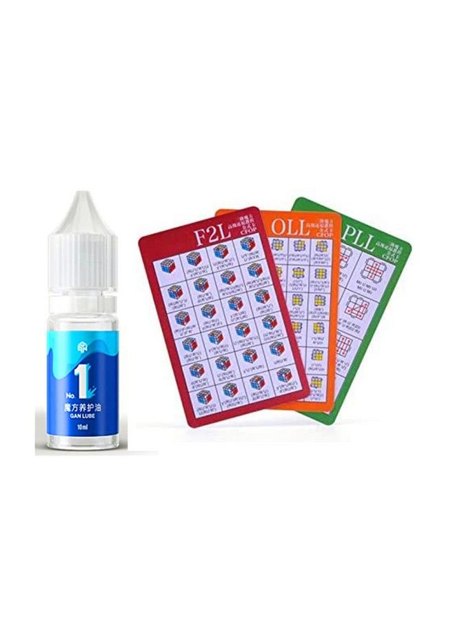 Cfop Algorithm Set Speed Cube For Solving All Of The F2L Oll And Pll & Gan Cube Lube Professional Speed Cube Lube Lubricant Oil 10Ml