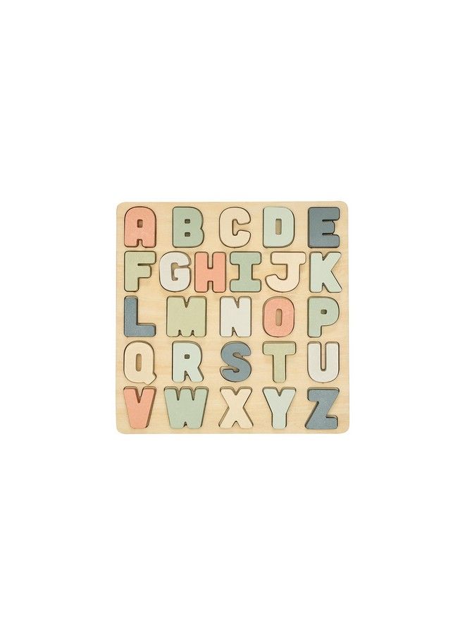 Wooden Alphabet Puzzle Colorful Abc Letters Interactive Learning Board Educational Toy Baby And Toddler Gift Boys Or Girls