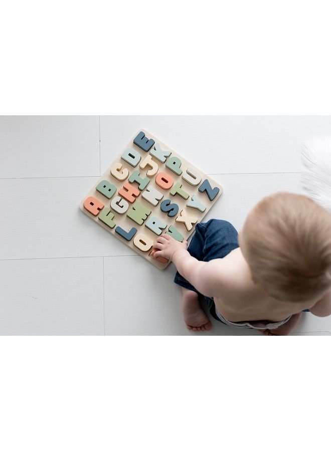 Wooden Alphabet Puzzle Colorful Abc Letters Interactive Learning Board Educational Toy Baby And Toddler Gift Boys Or Girls