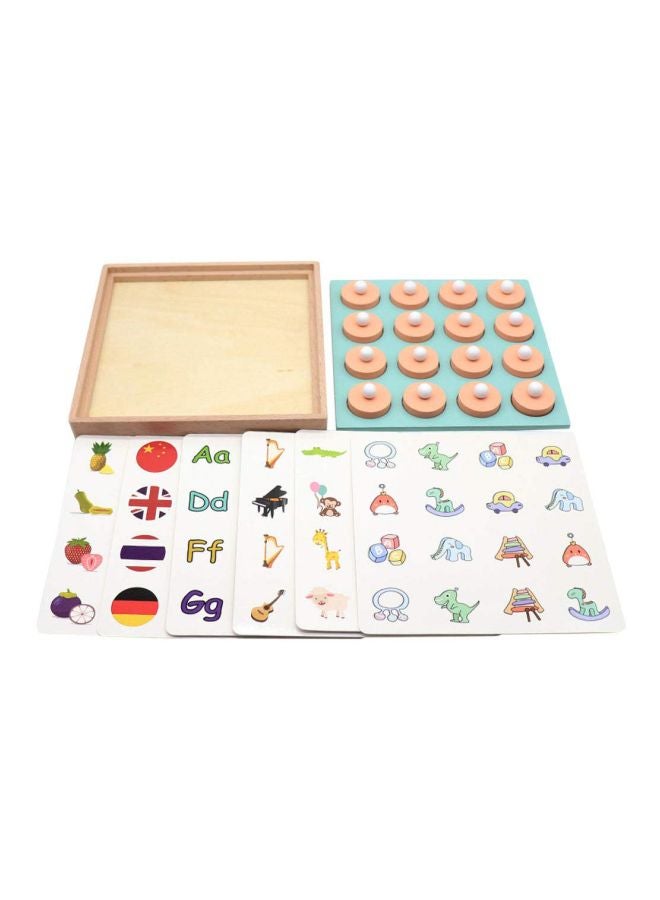 Wooden Memory Match Puzzle Game 20.5x8x20.5cm