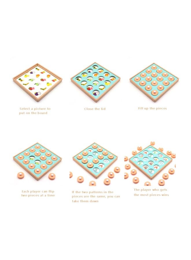 Wooden Memory Match Puzzle Game 20.5x8x20.5cm