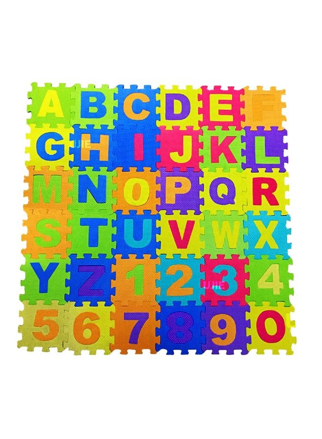 36-Piece Alphabets And Number Puzzle Foam Mat Set