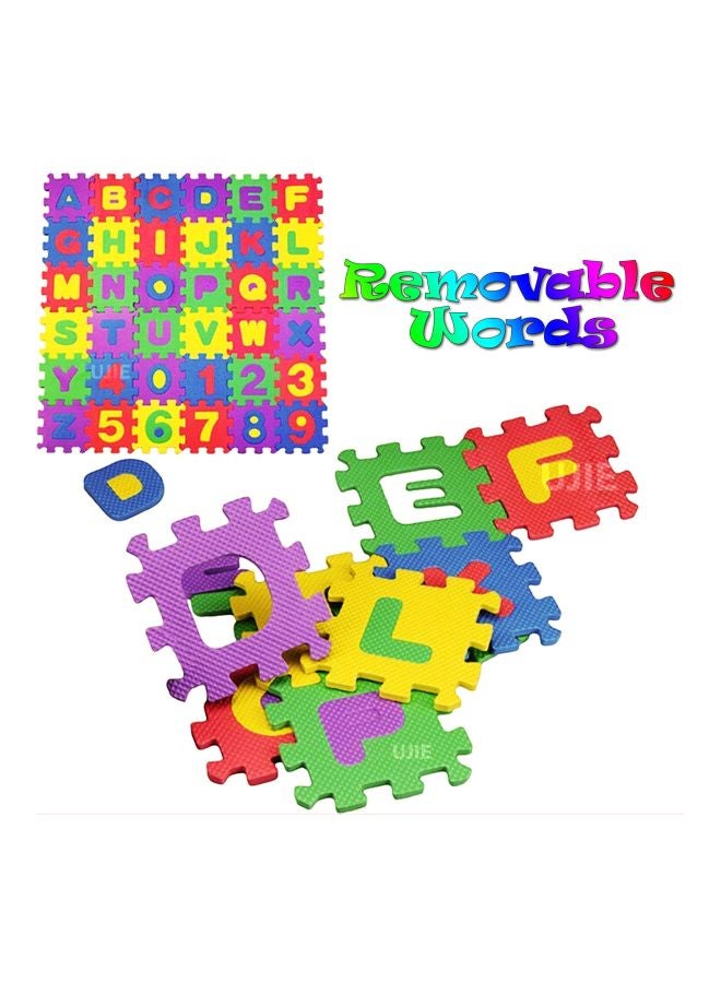 36-Piece Alphabets And Number Puzzle Foam Mat Set