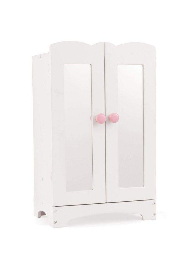Wooden Lildoll Armoire With 6 Hangers Furniture For 18Inch Dolls White Gift For Ages 3+