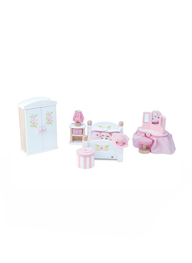 Le Toy Van Dollhouse Furniture and Accessories, Master BedroomSet