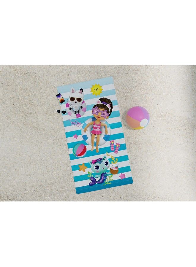 Dreamworks Gabby'S Dollhouse Super Soft Cotton Bath/Pool/Beach Towel 58 In X 28 In (Official Licensed Gabby'S Dollhouse Product)