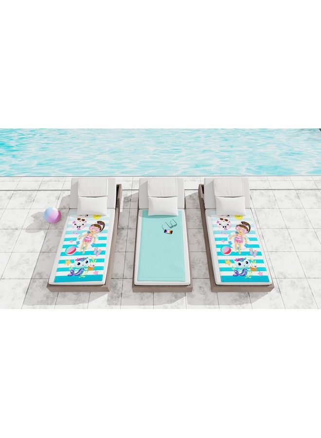 Dreamworks Gabby'S Dollhouse Super Soft Cotton Bath/Pool/Beach Towel 58 In X 28 In (Official Licensed Gabby'S Dollhouse Product)