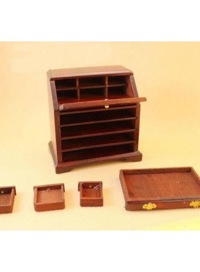 1:12 Dollhouse Miniature Doll Cabinet Doll Furniture Room Bed Wooden Drawer Cabinet Dollhouse Desk Wooden Tv Cabinet Living Room Set Drawer Can Open Exquisite Handmade Craftsmanship