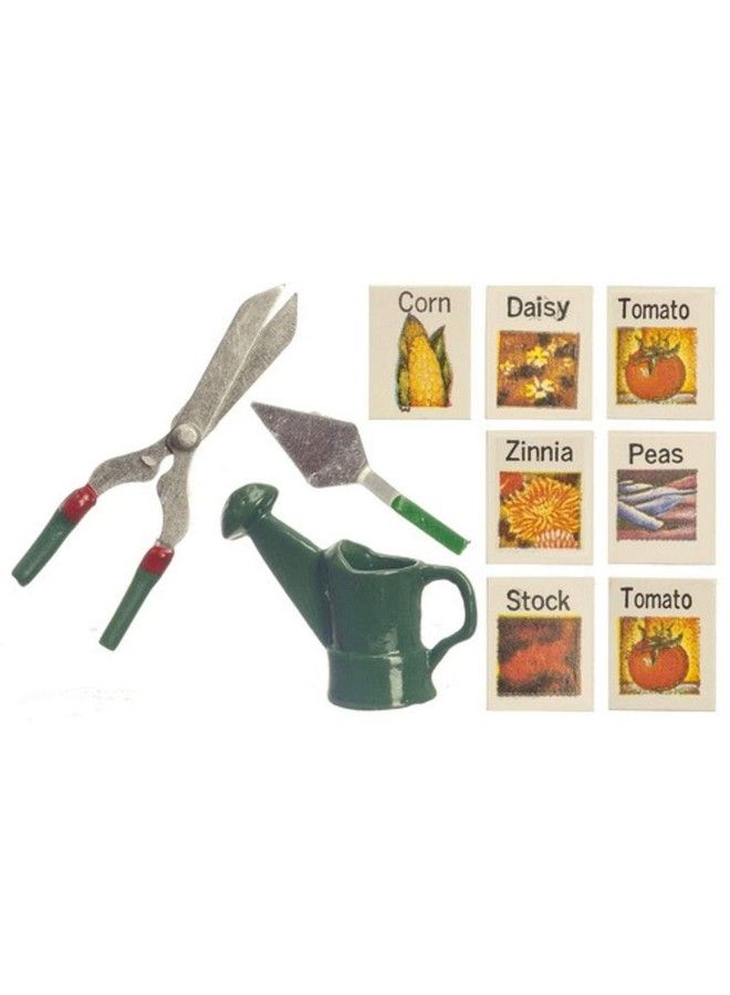 Dollhouse Miniature Garden Set With Seed Packets Im69020