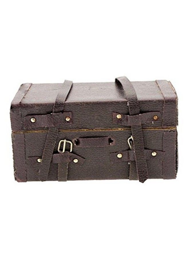 Dollhouse Miniature Doll Furniture Accessories 1:12 Dollhouse Miniature Vintage Brown Lugguage Box Trunk Case Bag Can Open And Close Retro Elegant Vivid