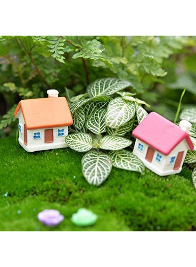 3Pcs Mini House Miniature Ornament Kitsminiature Ornament For Diy Dollhouse Decoration Fairy Garden Plant Décor