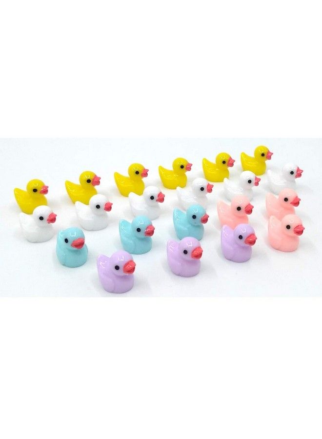 21Pcs Little Mini Ducks 5 Colors Duckling Miniature Ornament For Diy Dollhouse Fairy Garden Plantdeskcabinetkids Roomparty Decoration