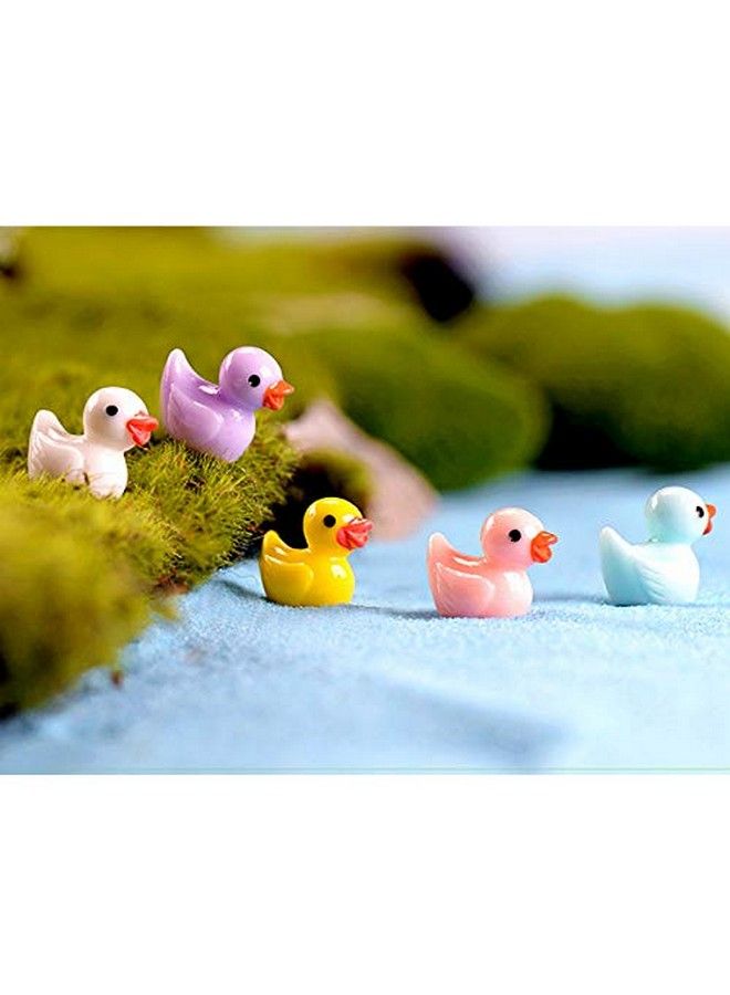 21Pcs Little Mini Ducks 5 Colors Duckling Miniature Ornament For Diy Dollhouse Fairy Garden Plantdeskcabinetkids Roomparty Decoration
