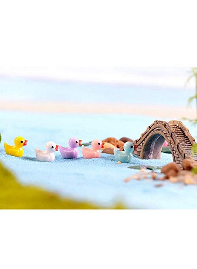 21Pcs Little Mini Ducks 5 Colors Duckling Miniature Ornament For Diy Dollhouse Fairy Garden Plantdeskcabinetkids Roomparty Decoration