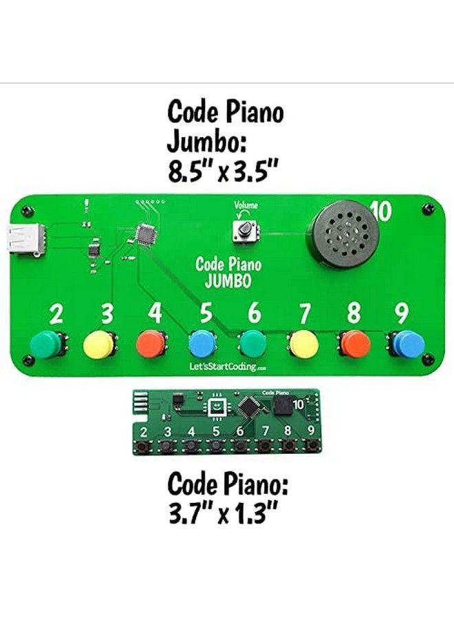 Code Piano Jumbo Coding Kit For Kids 812 ; Learn Steam Skills With Block And Typed Code ; Toy Includes 20+ Online Projects Guidebook And Carrying Case
