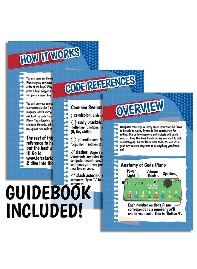 Code Piano Jumbo Coding Kit For Kids 812 ; Learn Steam Skills With Block And Typed Code ; Toy Includes 20+ Online Projects Guidebook And Carrying Case