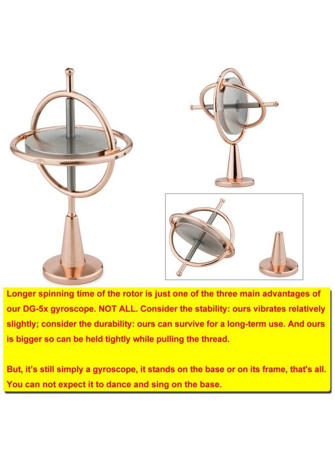 Heavy Duty Gyroscope (Solid Stainless Steel Rotor): Initial Speed 8000 Rpm Sturdy And Stable; Provides Very Good Gaming Experience; Highend Office Toy Addictive Science Gear Dg5Pro02