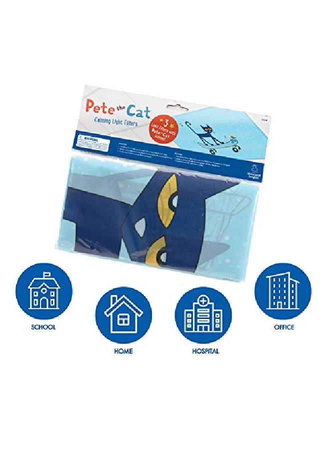 Pete The Cat Calming Light Filters 3Pack Reduce Glare & Flicker Easy Setup For Office Hospitals Home & Classrooms