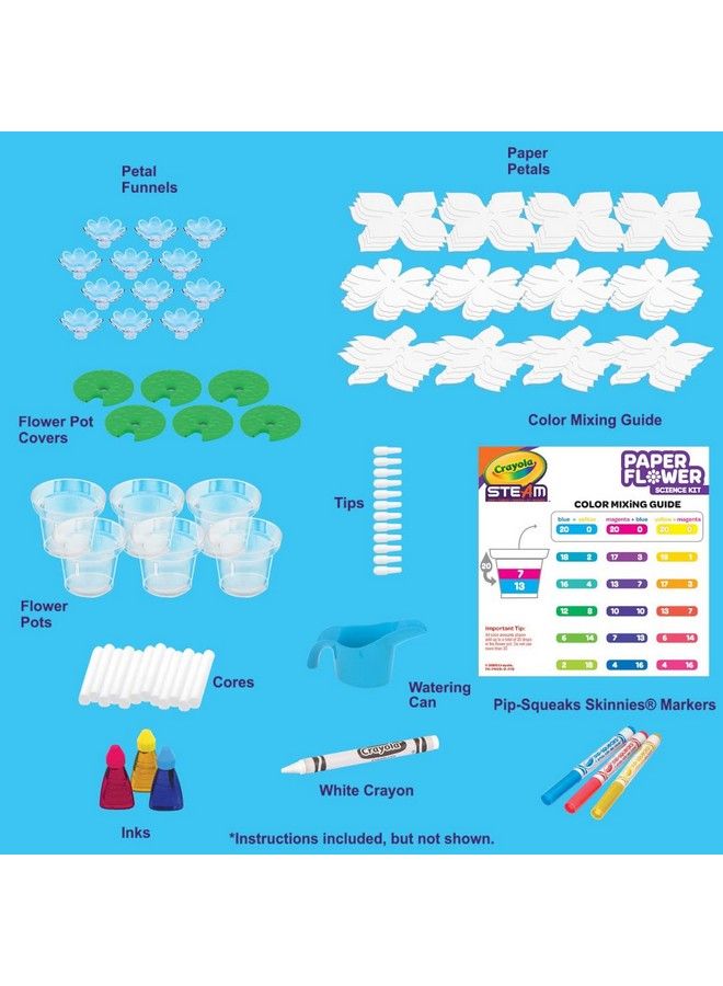 Paper Flower Science Kit Color Changing Flowers Gift For Kids Ages 7 8 9 10